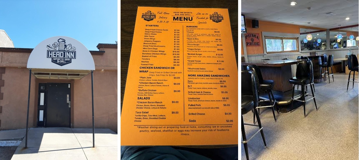 Head Inn Sports Bar & Grill Menu
